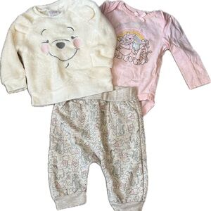 Disney Winnie the Pooh Sherpa onesie outfit set